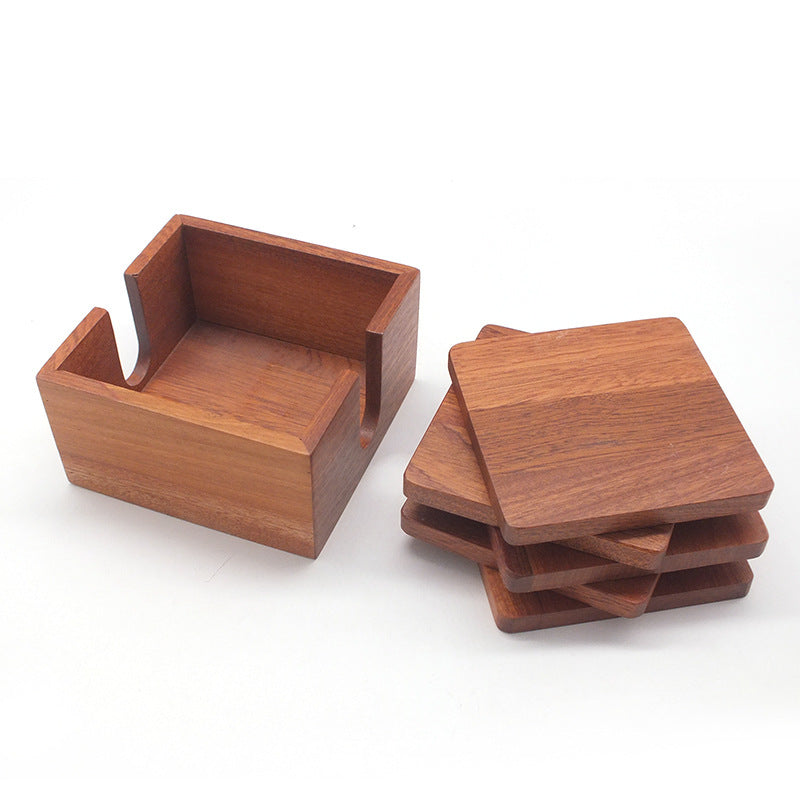 Ebony Wood Coaster Set