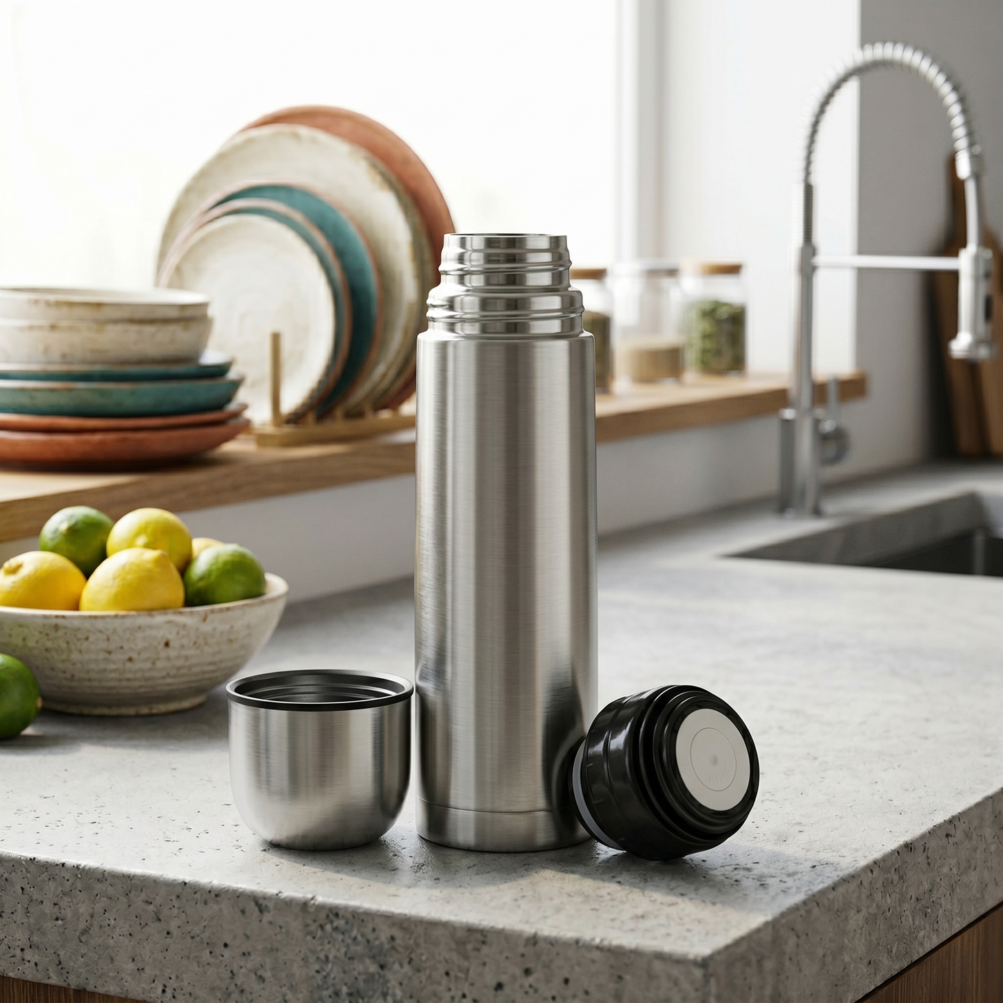 Ashen Steel Flask