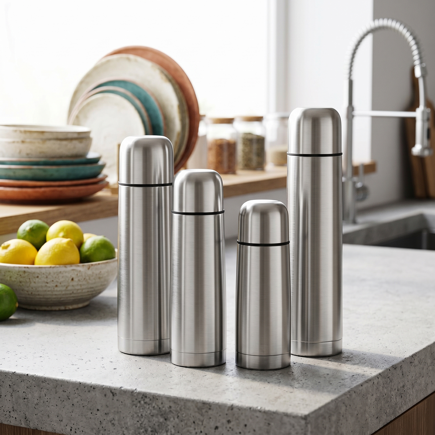 Ashen Steel Flask
